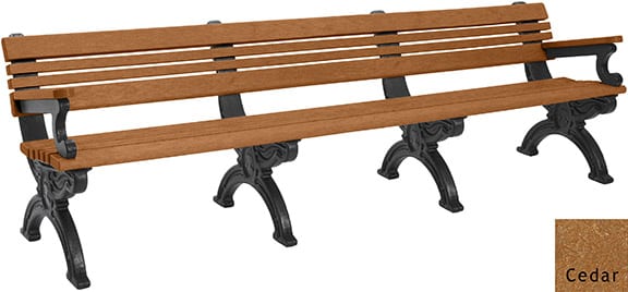8’ Cambridge Bench with Arms